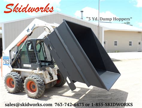 skid steer hopper attachment|skid hopper for sale.